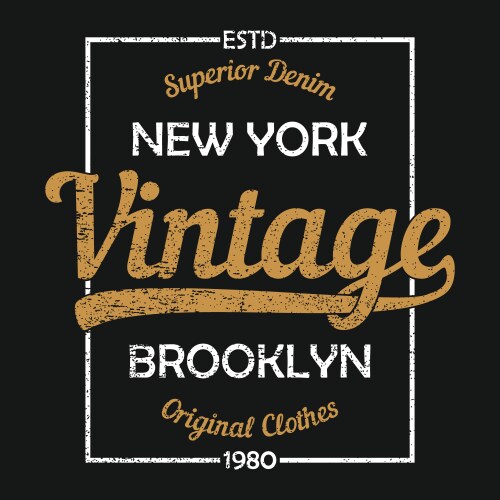 new york vintage graphic for t-shirt vector image