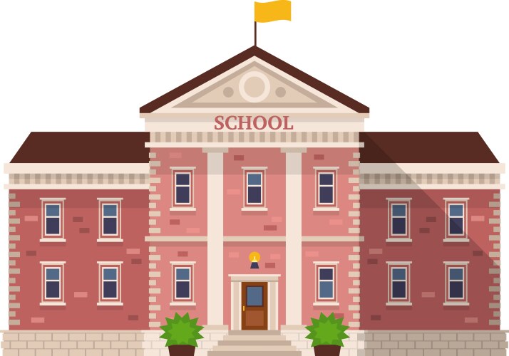 School icon children education symbol building vector image