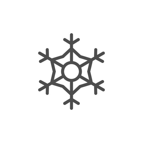 Snowflake line icon vector image