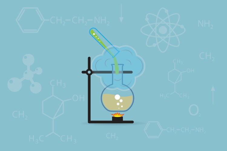 Chemistry background vector image