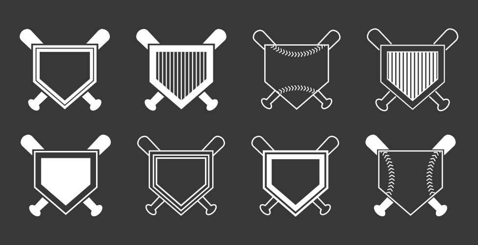 Baseball home plate icon template vector image