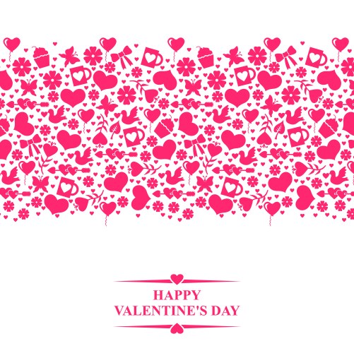 Valentine el horizontal vector image