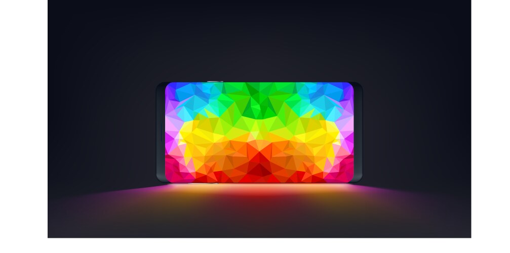 Bright screen smartphone vector image