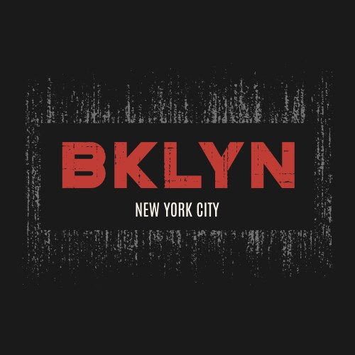 Brooklyn t-shirt and apparel design with grunge vector image