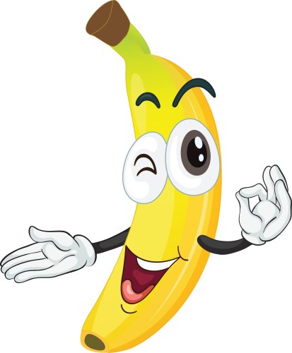 Cartoon banana vector image