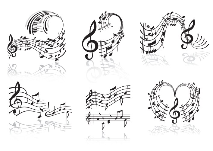 Music note vector image