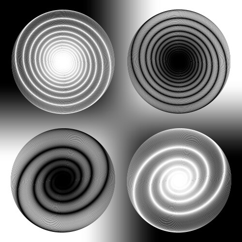 Abstract black and white holes in line technique vector image