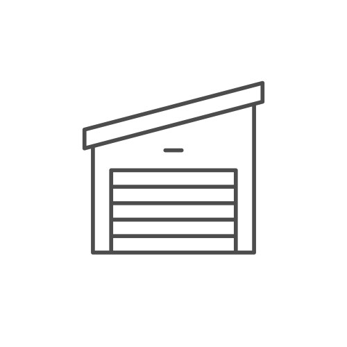 Car garage line outline icon vector image