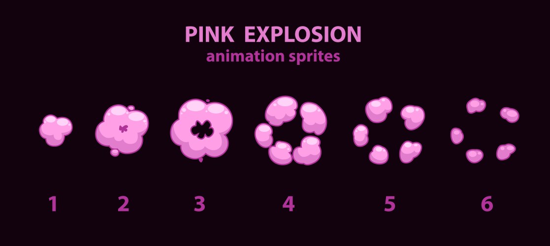 Explode effect animation sprites vector image