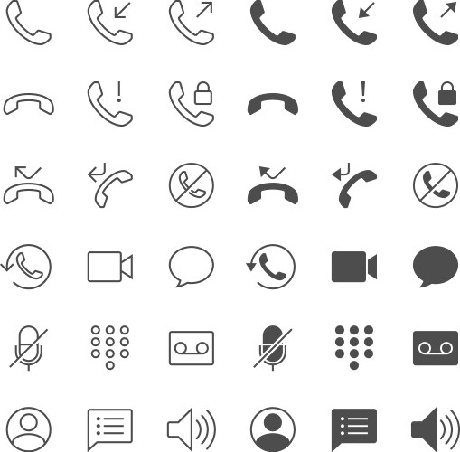 Telephone icons vector image