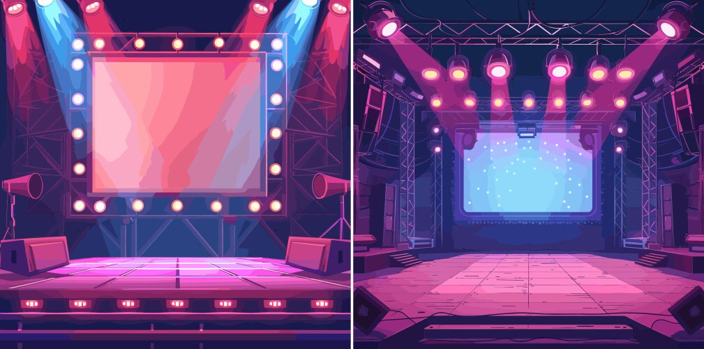 concert stage cartoon screen vector image