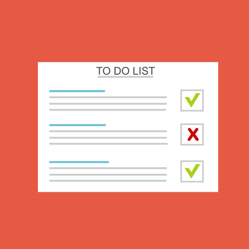 To do list badge with document icon flat vector image