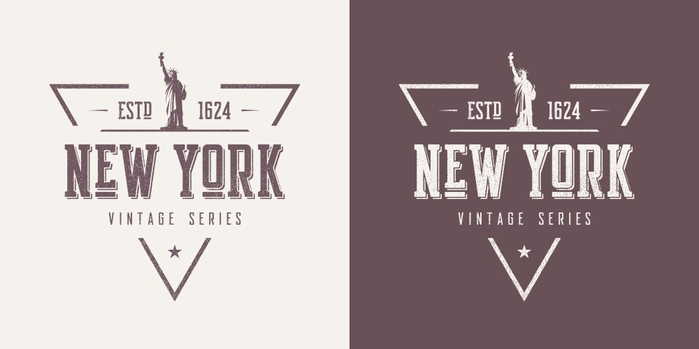 new york textured vintage t-shirt vector image