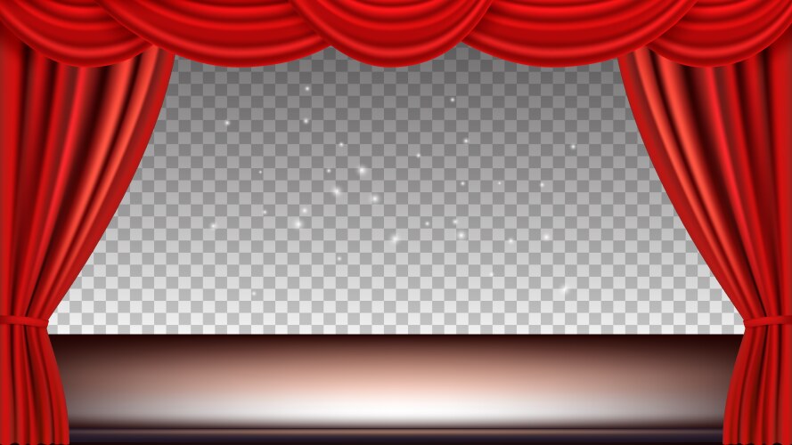 Theater stage festive background audience movie vector image