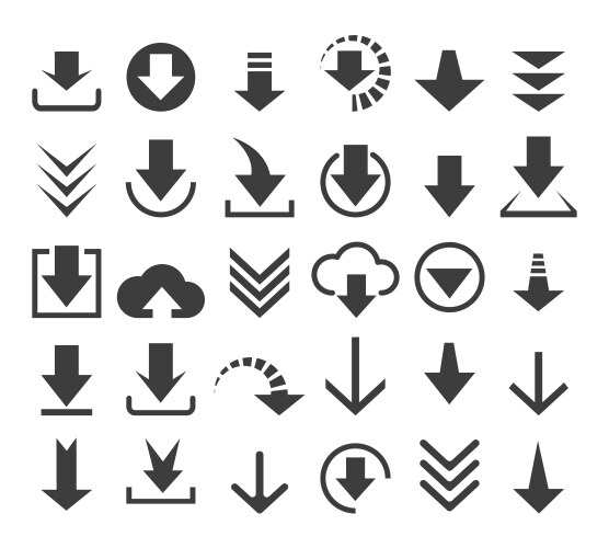 download file icons vector image