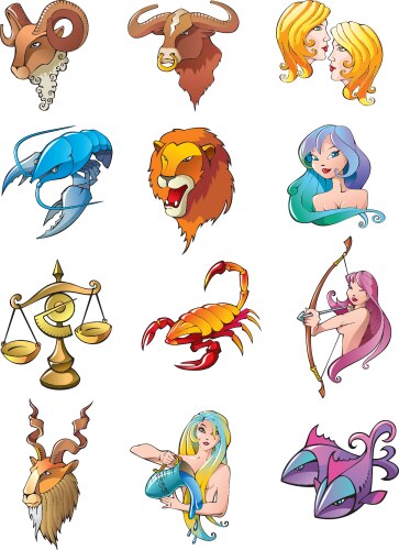 Zodiac signs vector image