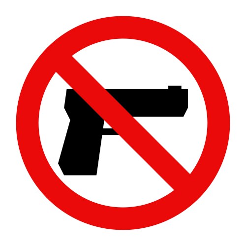 No gun sign vector image