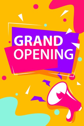 store grand opening banner template vector image