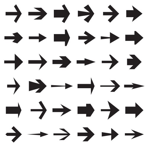 Collection of arrow symbols vector image