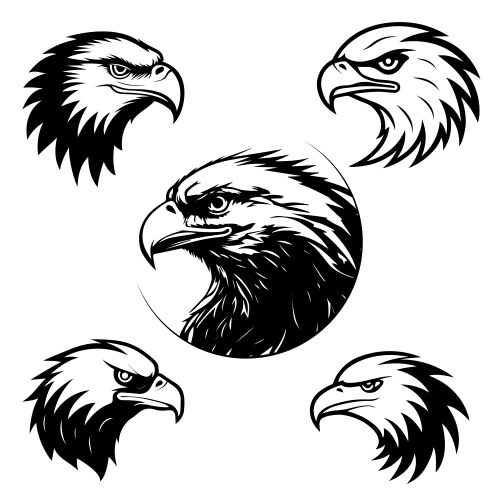 eagle head logo vector image