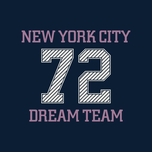 new york city typography t-shirt graphics vector image