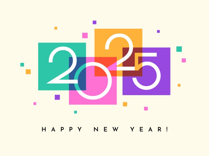 2025 new year banner calendar greeting card vector image