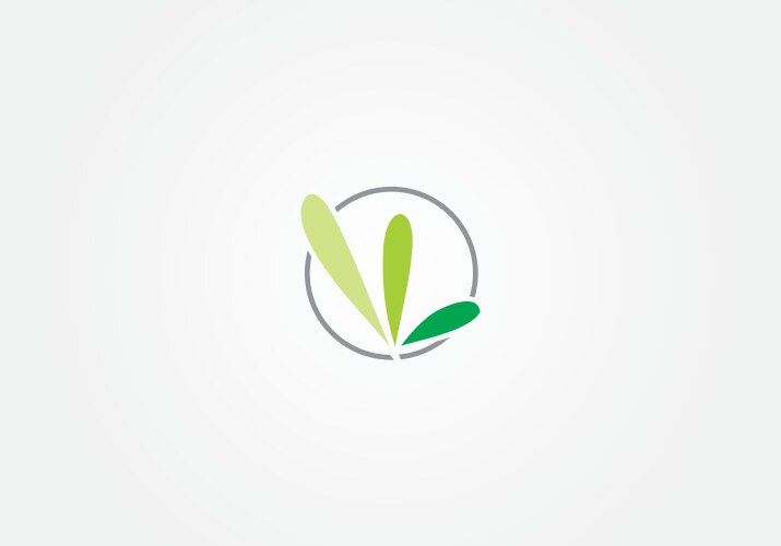 Abstract green leaf ecology organic logo vector image