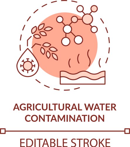 Agricultural water contamination terracotta vector image