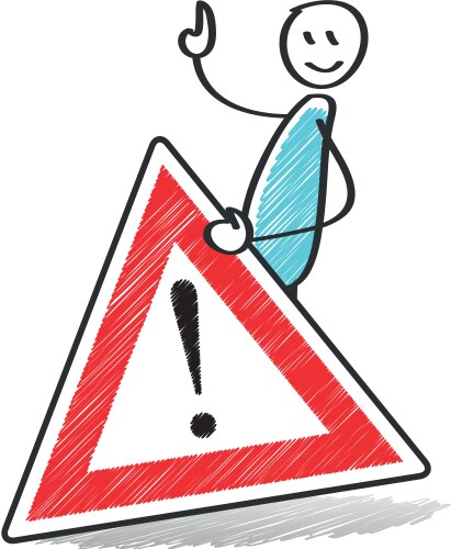 Warning sign vector image