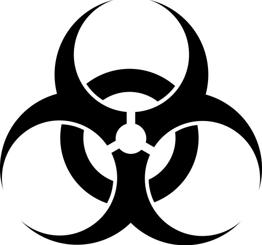 Biohazard symbol vector image