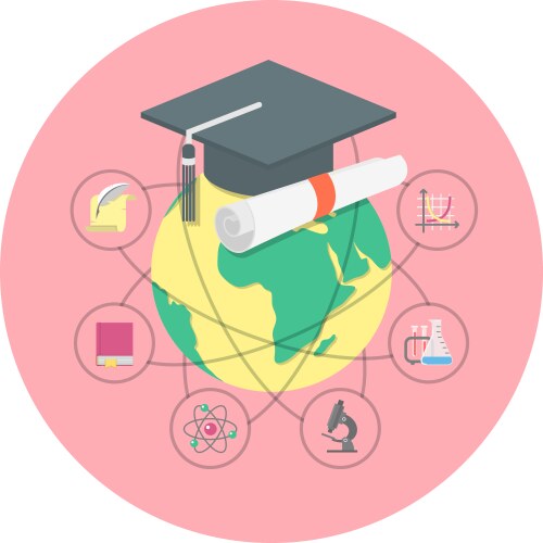 Academic education concept vector image