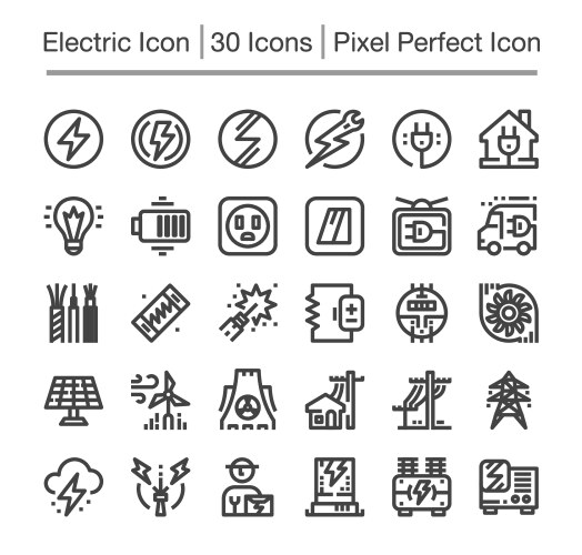 electric line icon vector image