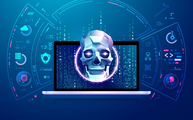 cyberattack vector image