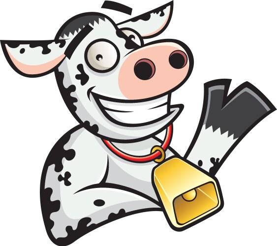 Funny cow vector image