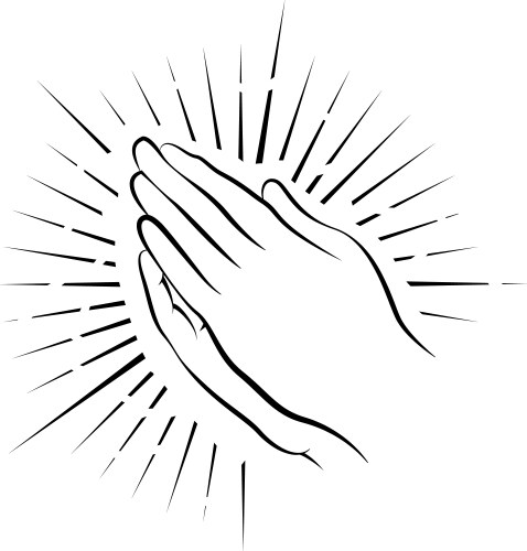 Prayer hands vector image