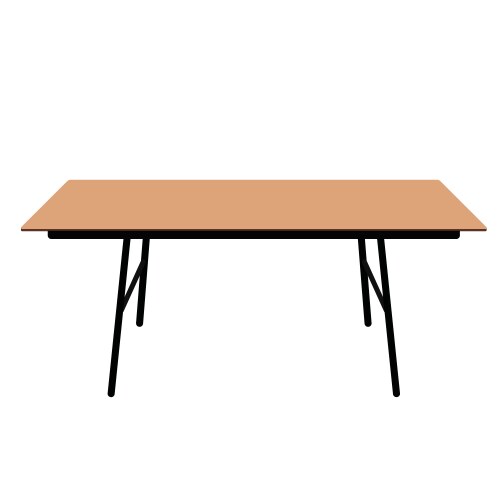 Wooden dining table vector image