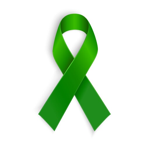 Green ribbon scoliosis mental health and other vector image