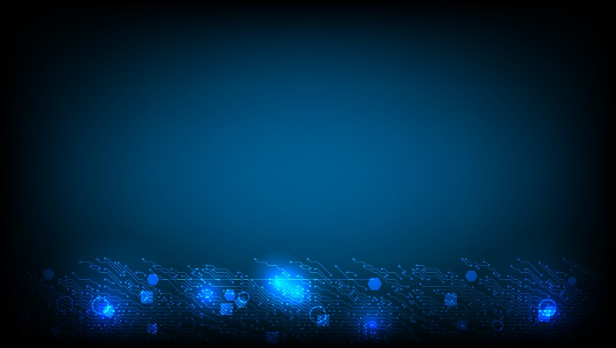 Blue abstract circuit board computer technology vector image