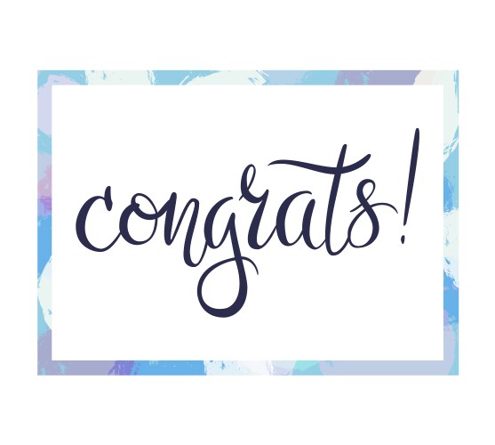 Congrats phrase in the frame vector image