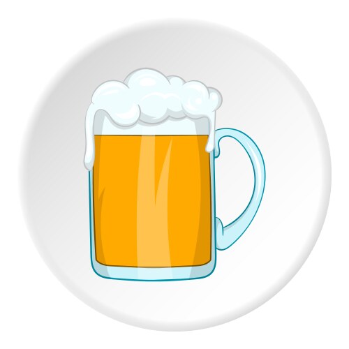 mug with alcoholic beer icon cartoon style vector image