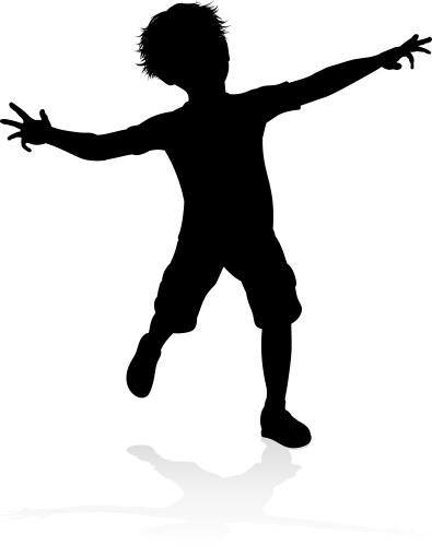 Child kid silhouette vector image