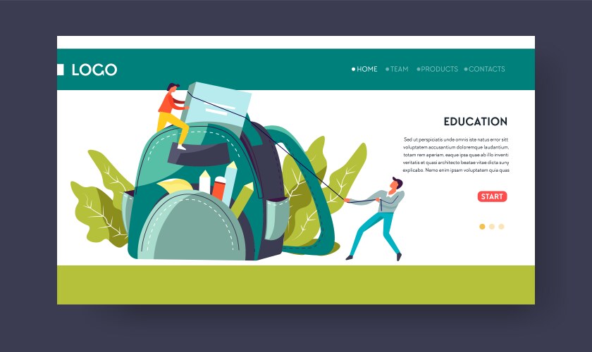 education and degree receiving web page template vector image