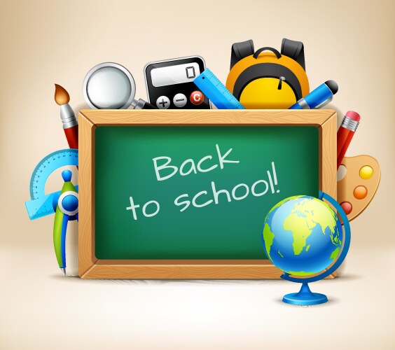 school chalkboard frame vector image