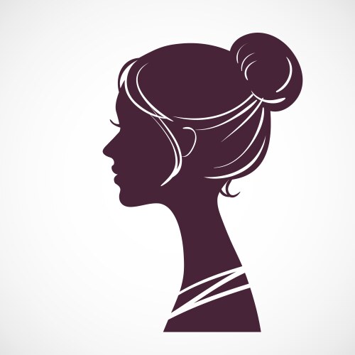 Women silhouette head vector image