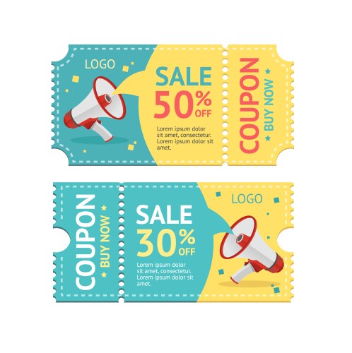 Coupon sale vector image