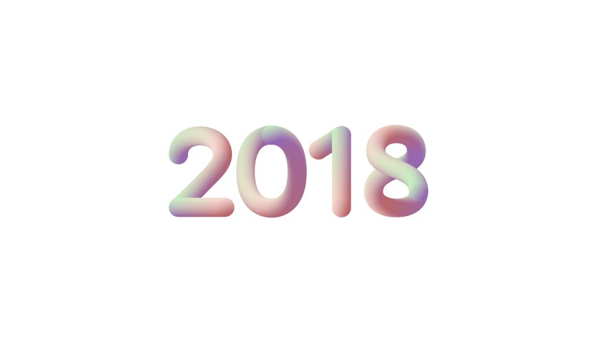 Happy new 2018 year vector image