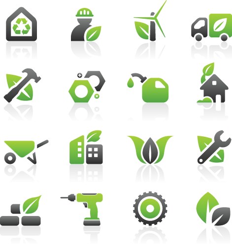 Building icons vector image