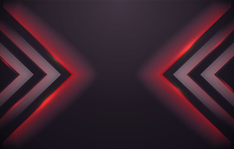 Dark game background with red arrows vector image