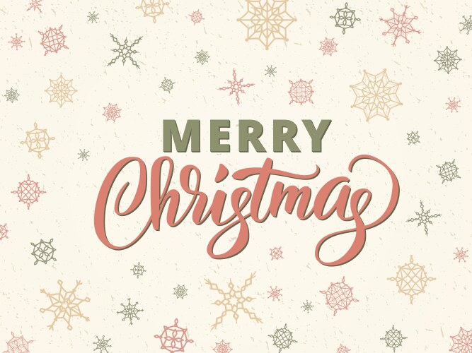 Merry christmas typography against background vector image