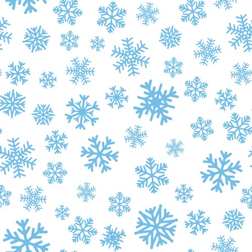 Seamless pattern with blue snowflakes vector image